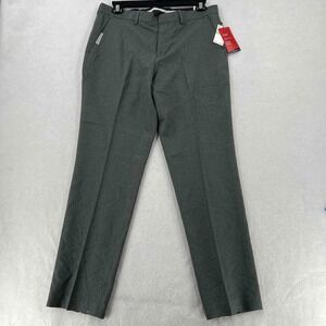 NWT Perry Ellis Portfolio Men's Modern fit Dress Pants Gray Check Size 34W x32L
